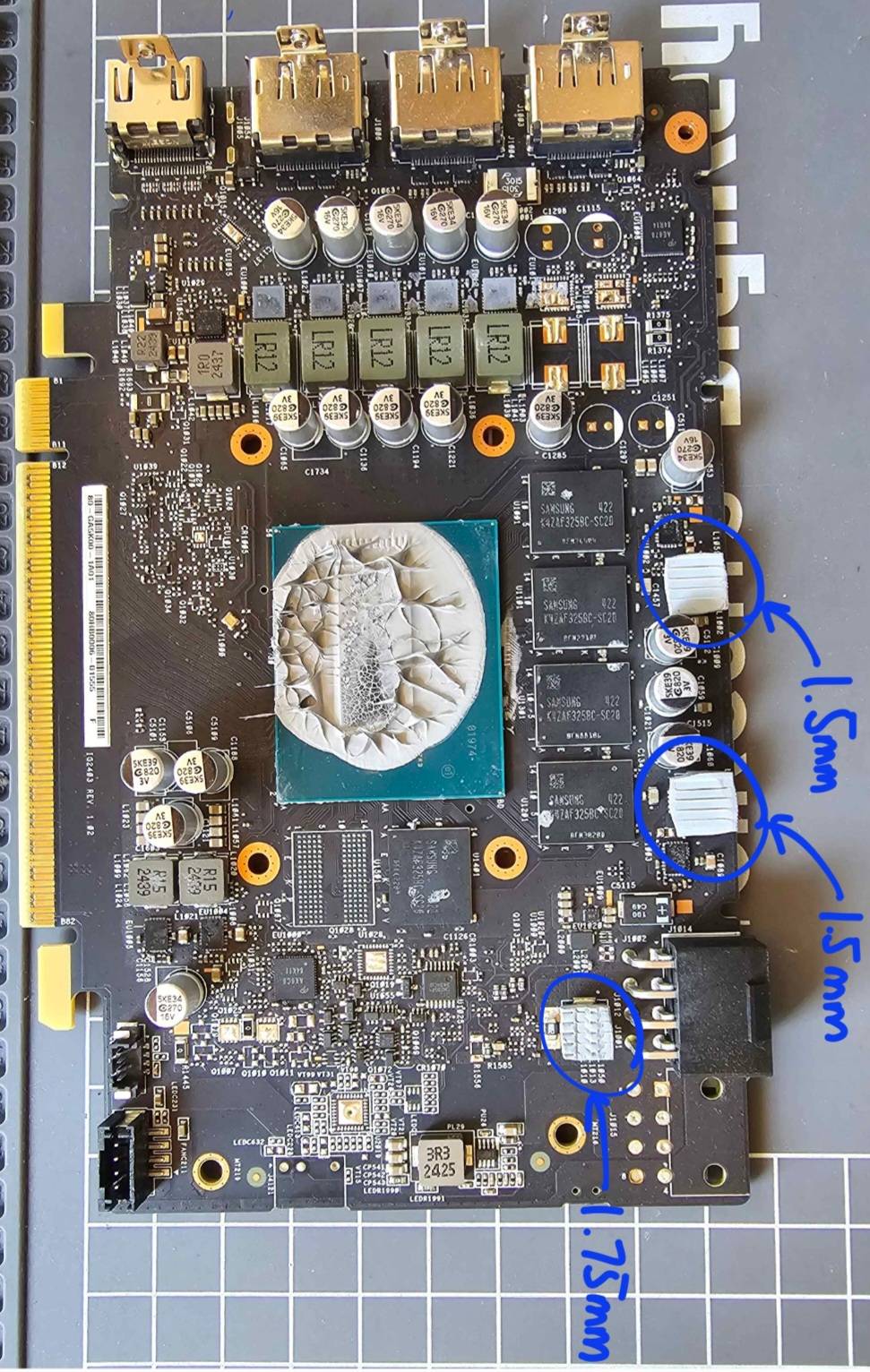 PCB side thermal pads