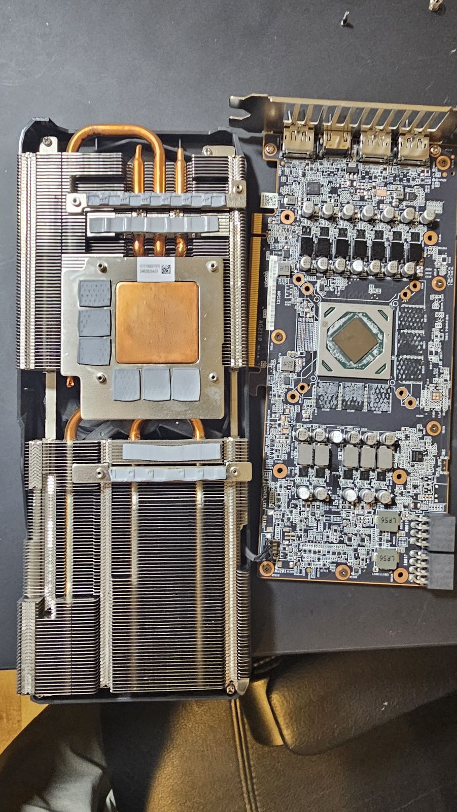 Cooler and board separated