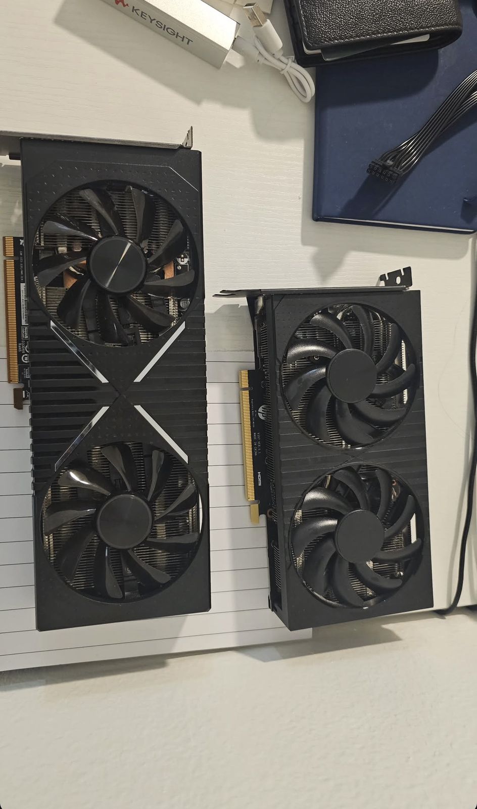 RTX 3070 and RTX 3060 Ti, both pulled from dead prebuilts and working fine