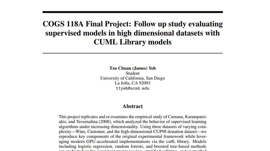COGS 118A final project paper title page