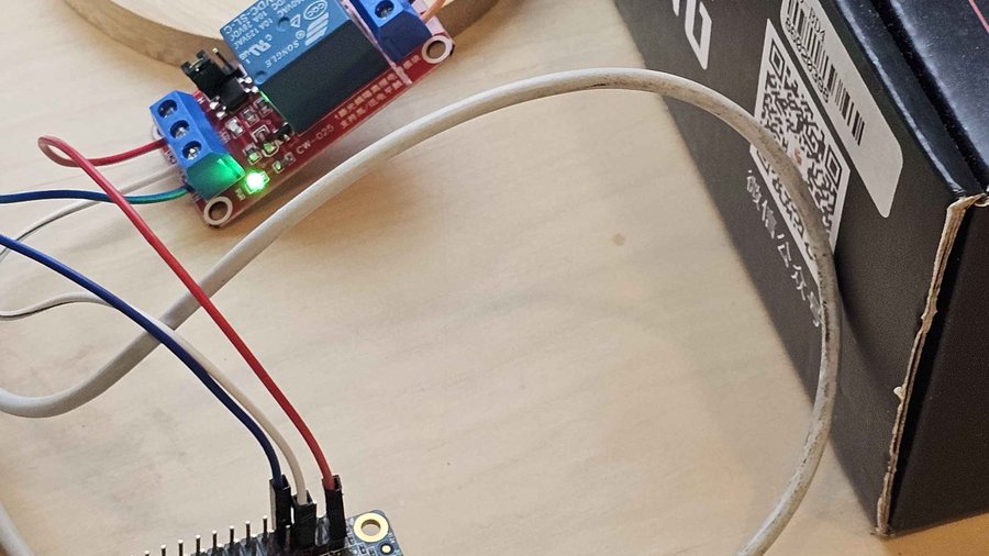 Orange Pi Zero wired to a relay module next to the X99 BD4 motherboard